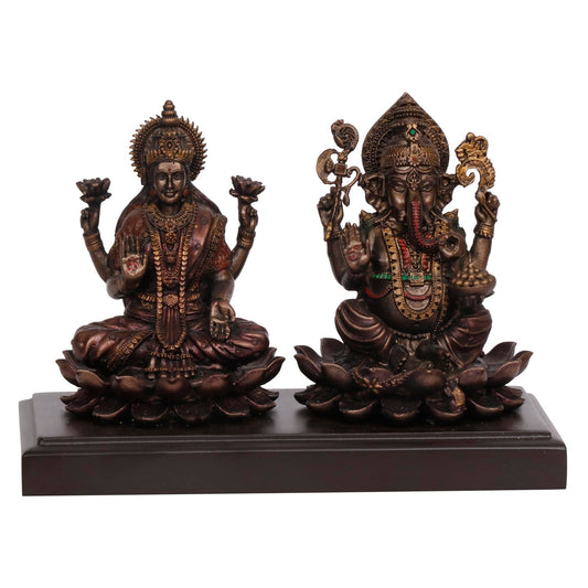 Resin Laxmi Ganesh Statue Murti Height 5 Inches - SvarupArt