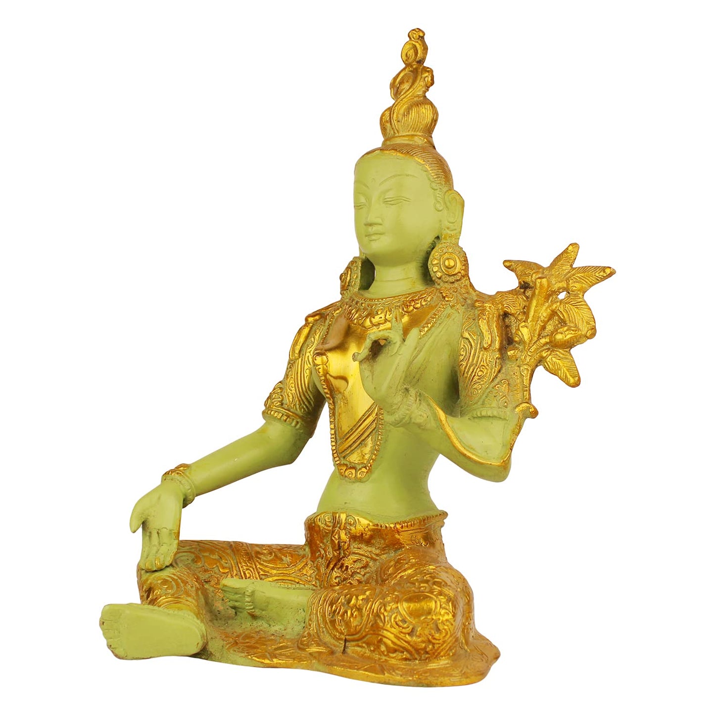 Brass Murti of Avalokiteshvara Tibetan Murti Idol Chenrezig for Home Office Living Room Decor Gift House Warming