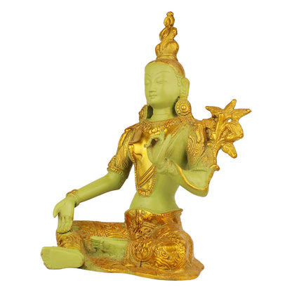 Brass Murti of Avalokiteshvara Tibetan Murti Idol Chenrezig for Home Office Living Room Decor Gift House Warming