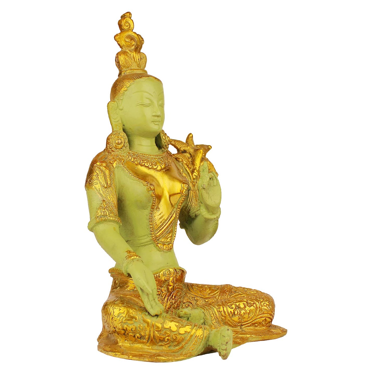 Brass Murti of Avalokiteshvara Tibetan Murti Idol Chenrezig for Home Office Living Room Decor Gift House Warming