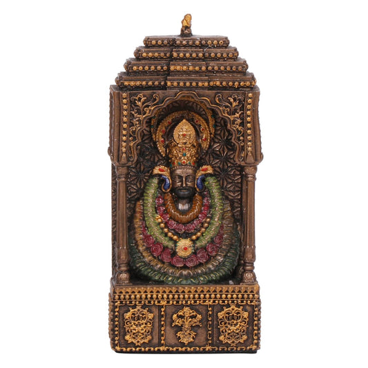 5-Inch Khatu Shyam Statue Enclosed In An Ornate Resin Frame - SvarupArt