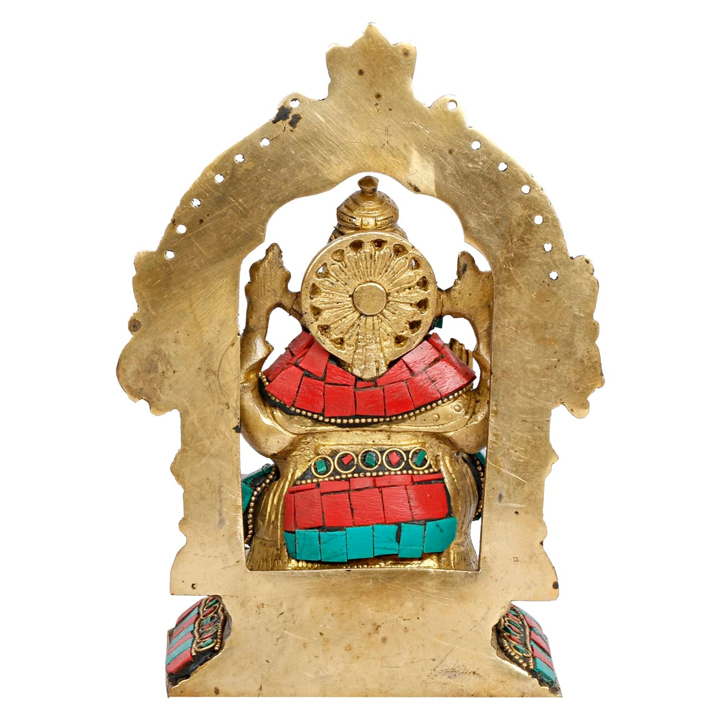 Brass Ganesh Bhagwan Idol Ganesha Statue Ganpati Murti for Home Office Temple Entrance Decor Gift Height 7 Inch. - SvarupArt