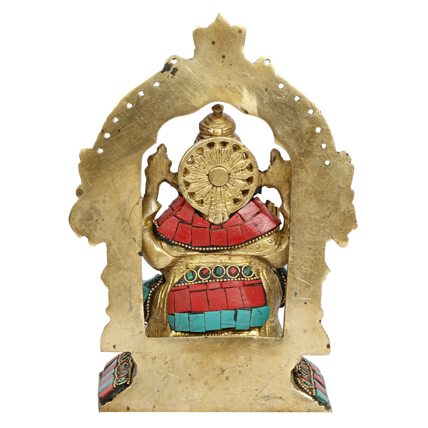 Brass Ganesh Bhagwan Idol Ganesha Statue Ganpati Murti for Home Office Temple Entrance Decor Gift Height 7 Inch. - SvarupArt