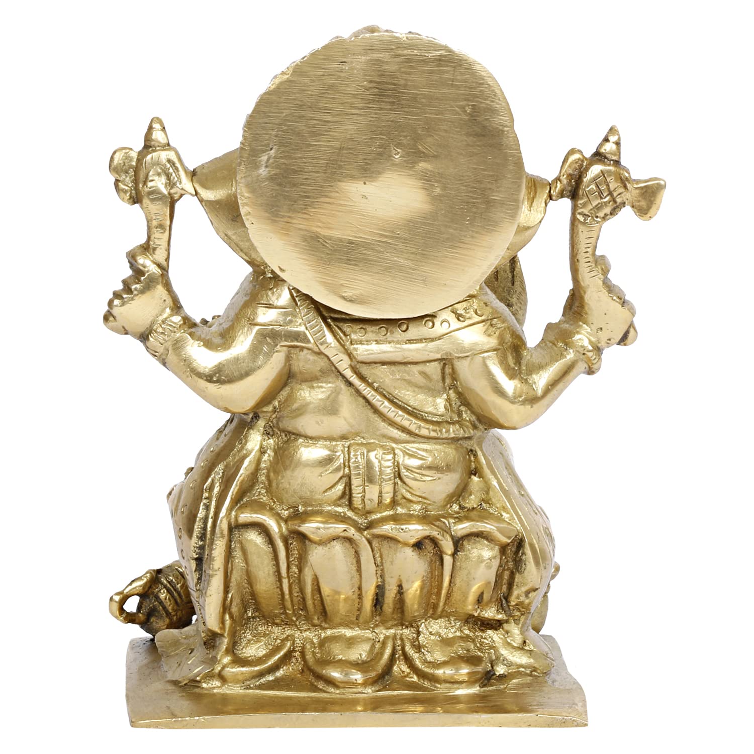 Brass Ganesh Bhagwan Idol Ganesha Statue Ganpati Murti for Home Entrance Decor Diwali Gift Height 6.25 Inch - SvarupArt