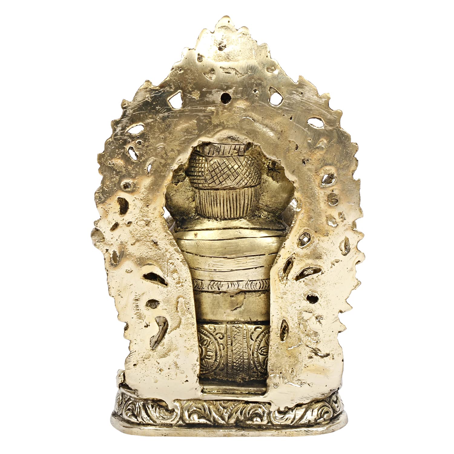 Brass Ganesh Idol Statue Elephant Murti God Ganesha Vinayak Ganpati Sitting Sculpture Height 7.5 Inch - SvarupArt