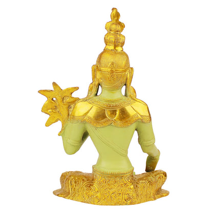 Brass Murti of Avalokiteshvara Tibetan Murti Idol Chenrezig for Home Office Living Room Decor Gift House Warming