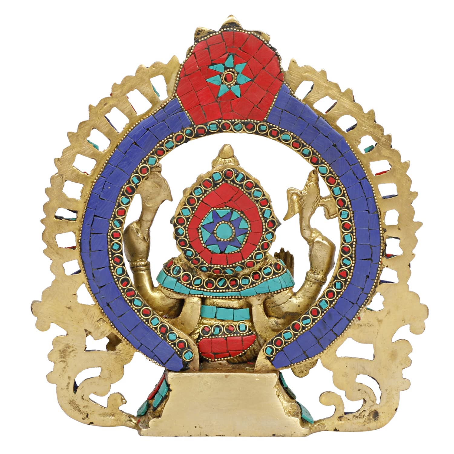 Brass Ganesh Bhagwan Idol Ganesha Statue Ganpati Murti for Home Entrance Decor Diwali Gift 8.75 Inch Weight 2.5 Kg - SvarupArt