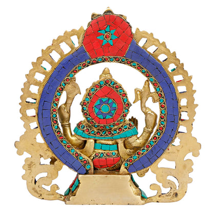 Brass Ganesh Bhagwan Idol Ganesha Statue Ganpati Murti for Home Entrance Decor Diwali Gift 8.75 Inch Weight 2.5 Kg - SvarupArt