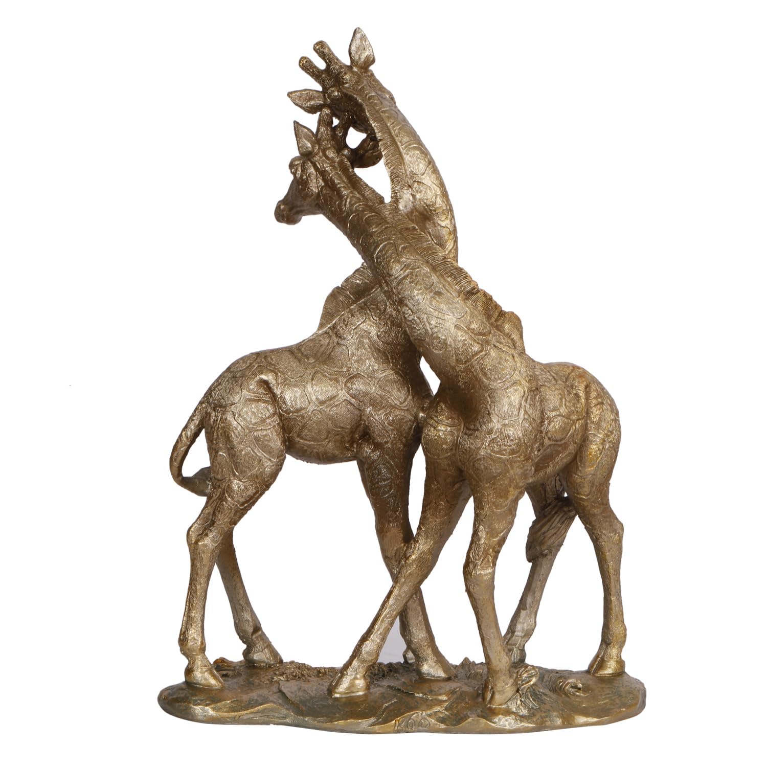 Resin Giraffe for Valentine Gift in Gold Color Height 10.5 Inches - SvarupArt