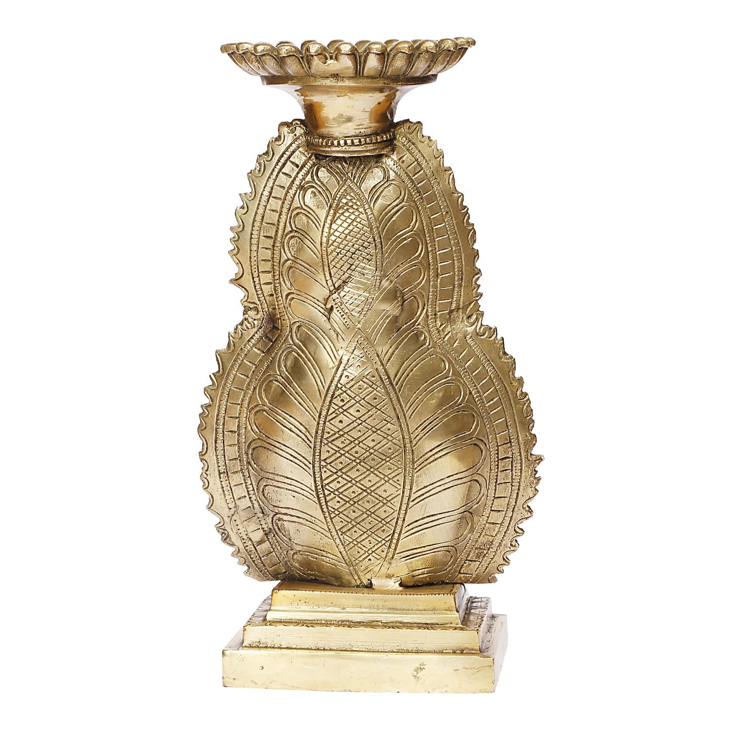 Brass Gautam Buddha Idol Statue Murti Draped in Stone Embellished Shawl for Home Decoration Blessing Buddha Height 12 Inch - SvarupArt