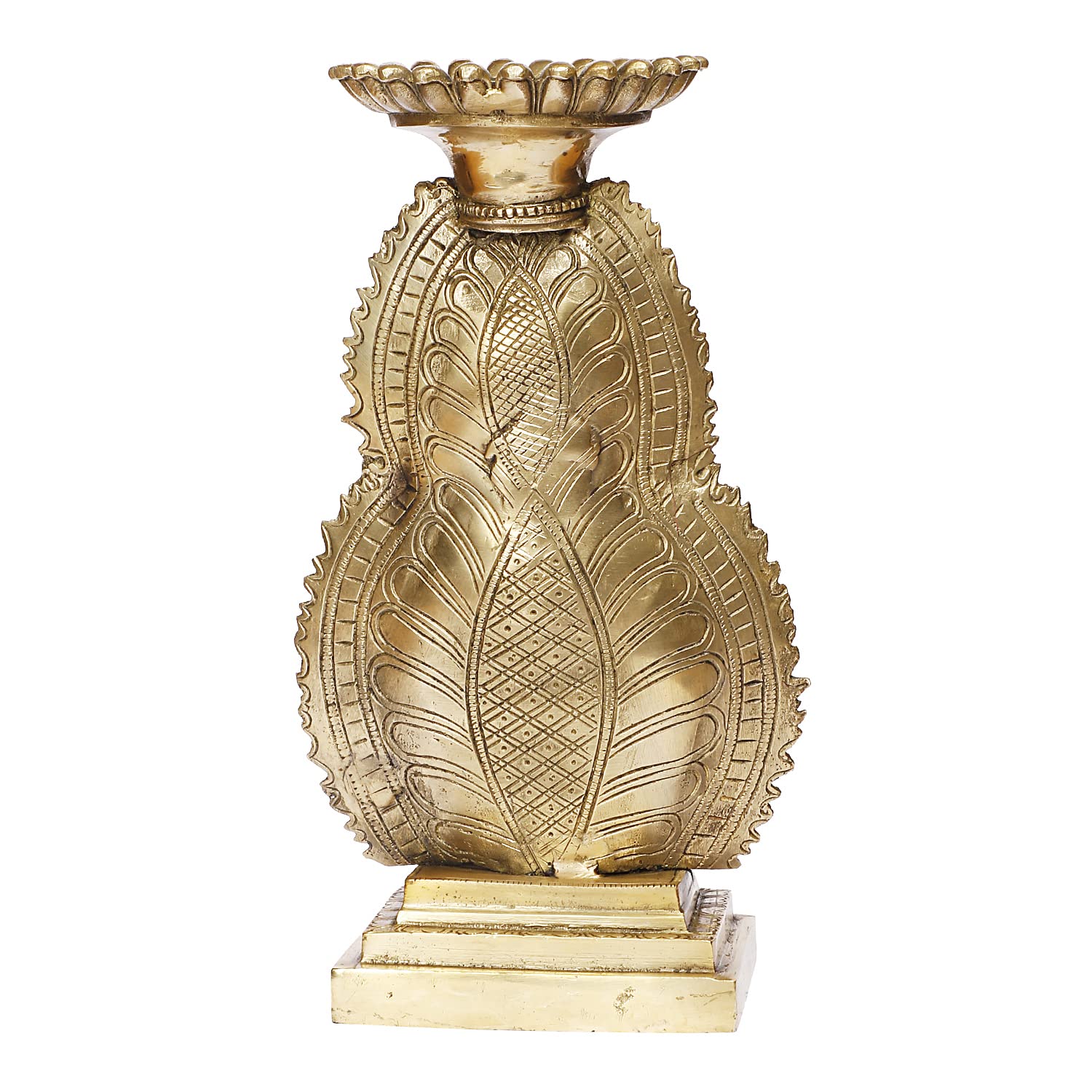 Brass Gautam Buddha Idol Statue Murti Draped in Stone Embellished Shawl for Home Decoration Blessing Buddha Height 12 Inch - SvarupArt