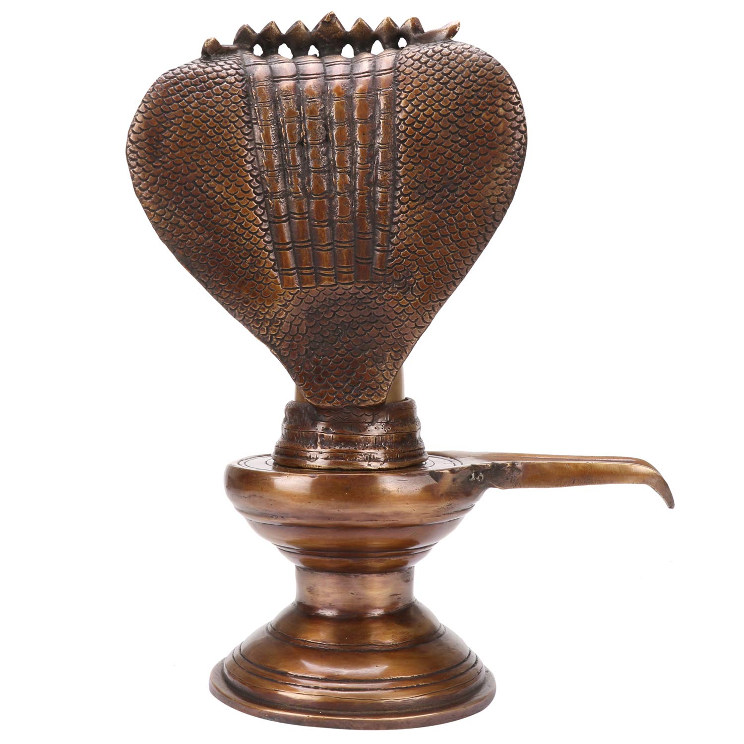 Brass Shiva Shivling with Snake Shivlingam Puja Statue God Mandir Temple Pooja Puja Home Decor Vastu Showpiece 12.5 Inch - SvarupArt