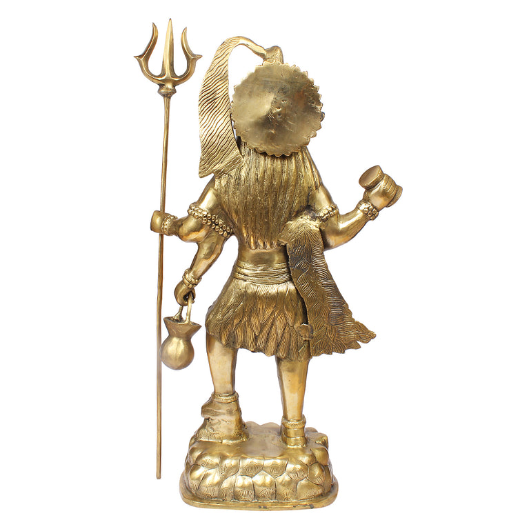 23" Shiva Standing Brass Murti