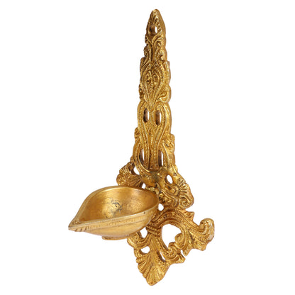 Brass Metal Wall Hanging Diya: Ideal for Home Entrance Decor - SvarupArt