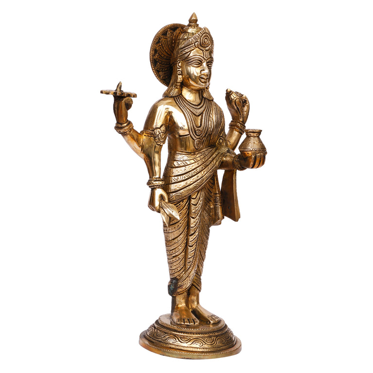 15" Dhanvantari Physician of the Gods Brass