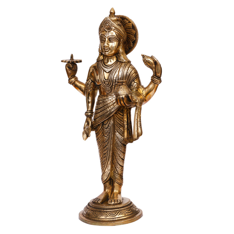 15" Dhanvantari Physician of the Gods Brass