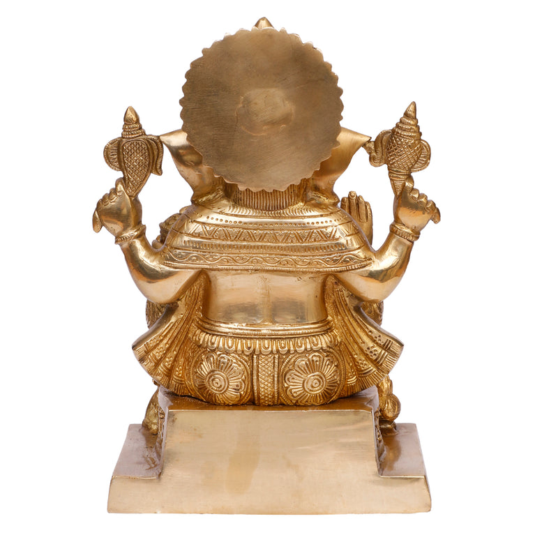 11" Bhagawan Ganesha Brass Murti