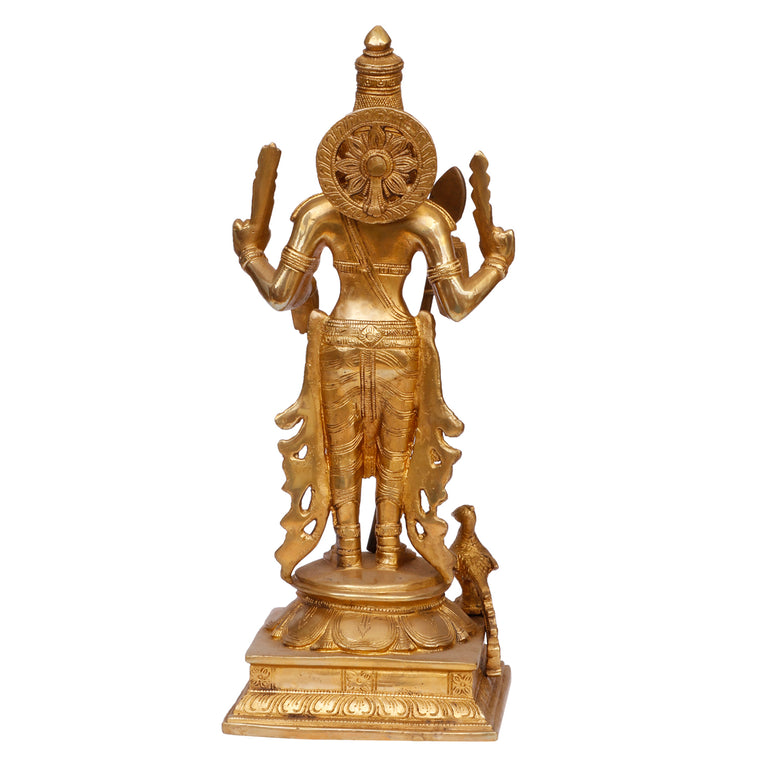 14" Lord Kartikeya Murugan Brass Idol