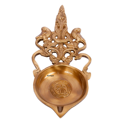 11 Inch Brass Dhoop Diya: Incense Burner, Oil Lamp, Tealight Holder for Diwali, Temple & Home - SvarupArt