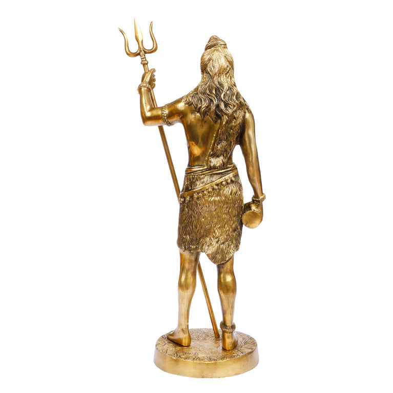18" Shiva Standing Brass Murti