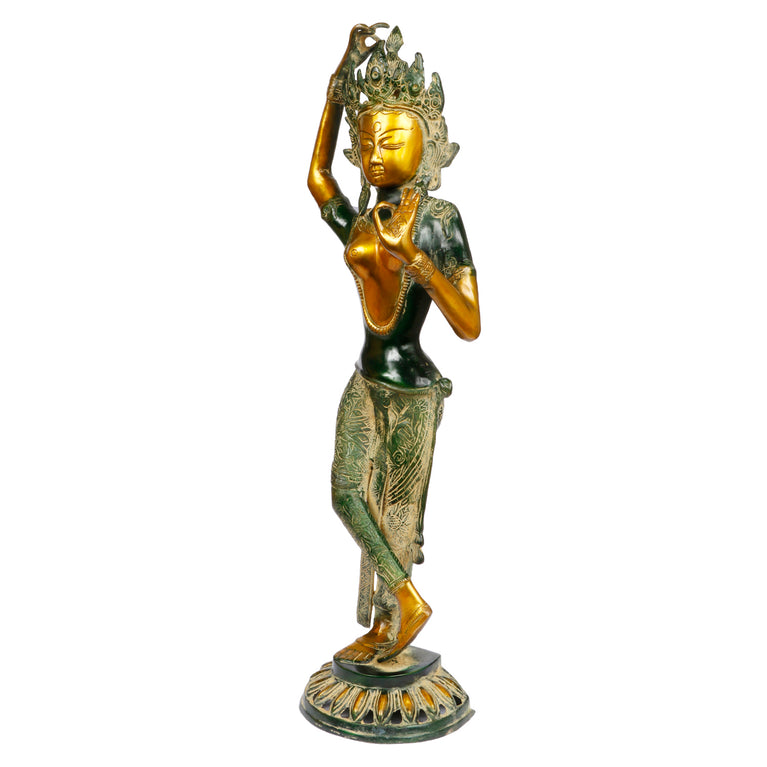 25" Goddess Tara Tibetan Buddhist Deity Brass Murti