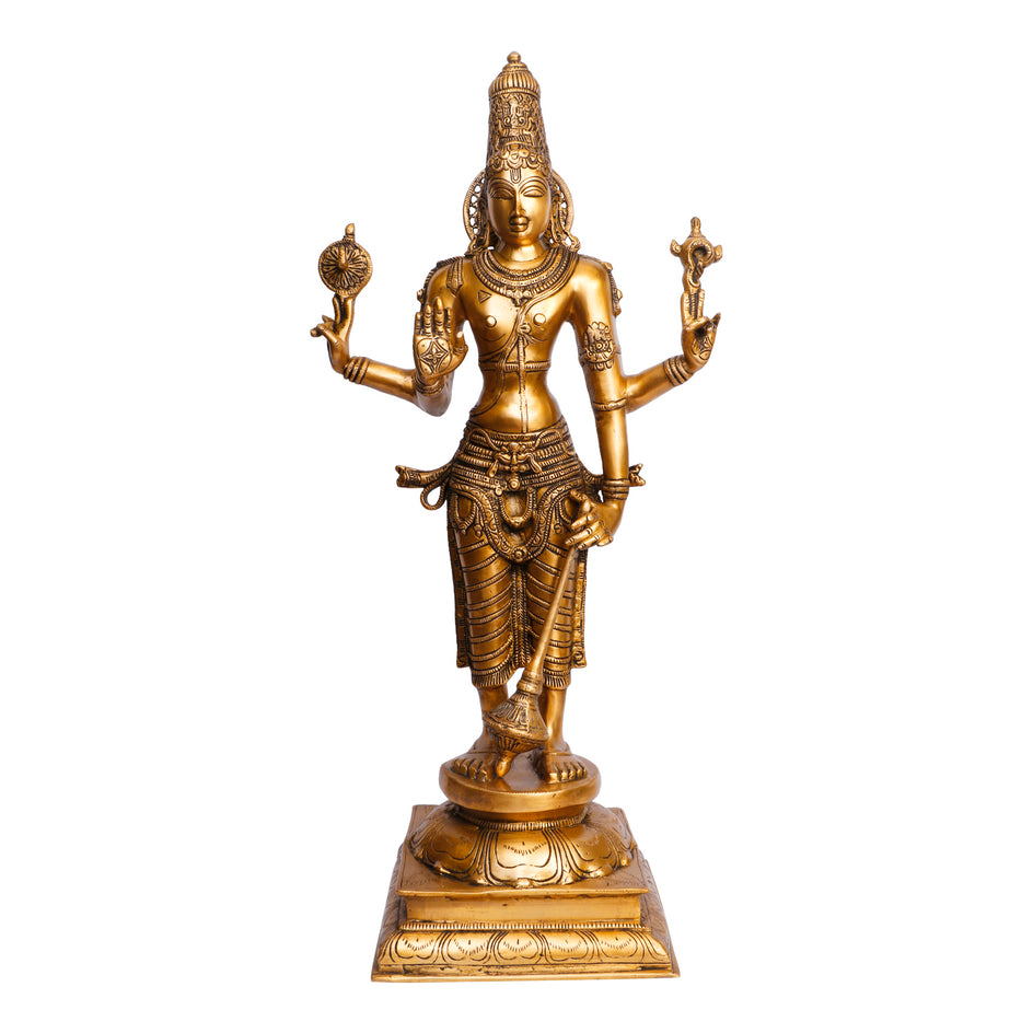29" Bhagwan Vishnu Narayan Brass Murti