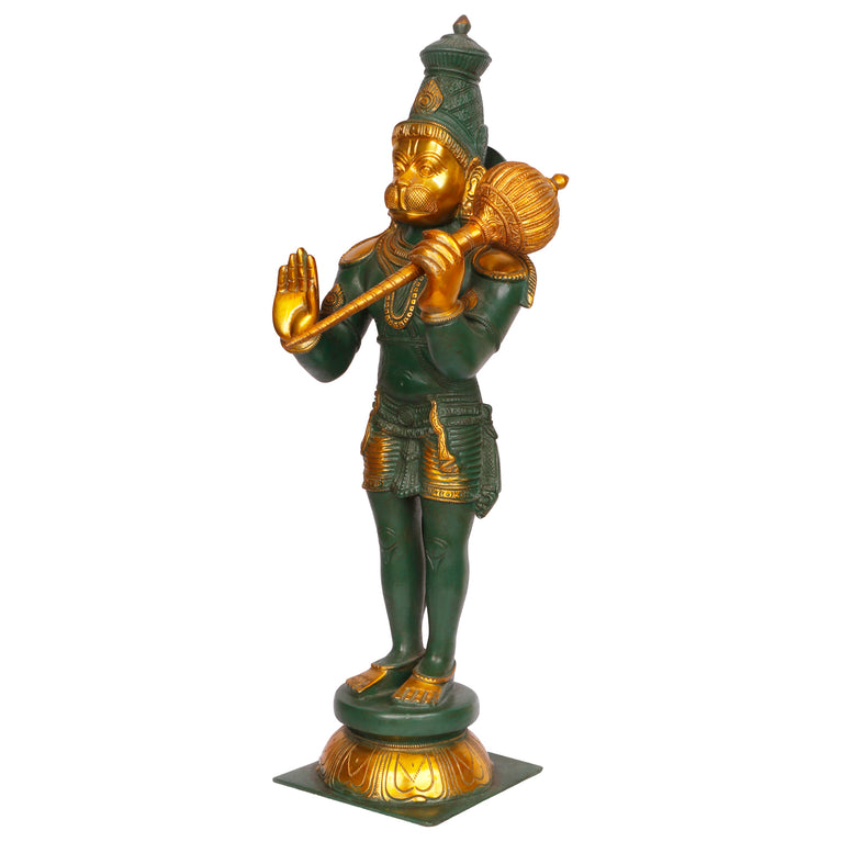 21" Hanuman Ji Blessing Brass Murti