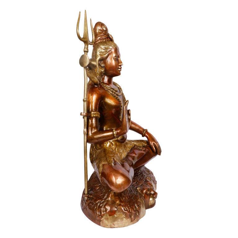 22" Lord Shiva Brass Copper Gold Finish