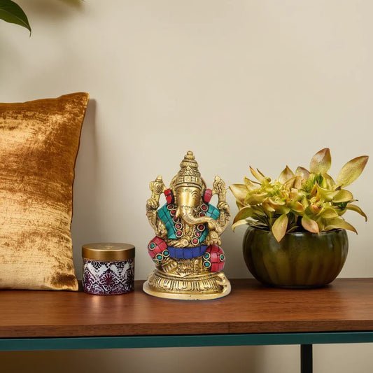 brass ganesha murti